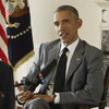 NPR's Morning Edition host Steve Inskeep interviews President Obama at the White House on Monday.