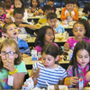 Students eat lunch at Robert Forbuss Elementary School in Las Vegas. The school, designed for 780 students, enrolls 1,230.