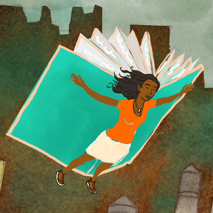 Flying on the wings of knowledge.