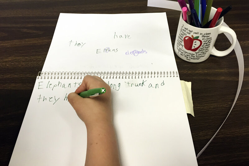 First-graders who are struggling with reading and writing get one-on-one attention with a specialist. First-graders who are struggling with reading and writing get one-on-one attention with a specialist.