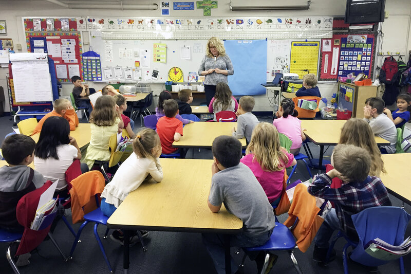 Lannie Castagne teaches first grade at Brimley Elementary School. She does monthly reading assessments to make sure her students are on track. Lannie Castagne teaches first grade at Brimley Elementary School. She does monthly reading assessments to make sure her students are on track.