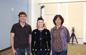 Each member of ML2's deaf team brings together a specific area of discipline. Jason Lamberton (from left) is the tech consultant, Melissa Malzkuhn is the director and Yiquiao Wang, the lab's artist in residence, designs the art for all the storybook apps. Each member of ML2's deaf team brings together a specific area of discipline. Jason Lamberton (from left) is the tech consultant, Melissa Malzkuhn is the director and Yiquiao Wang, the lab's artist in residence, designs the art for all the storybook apps.