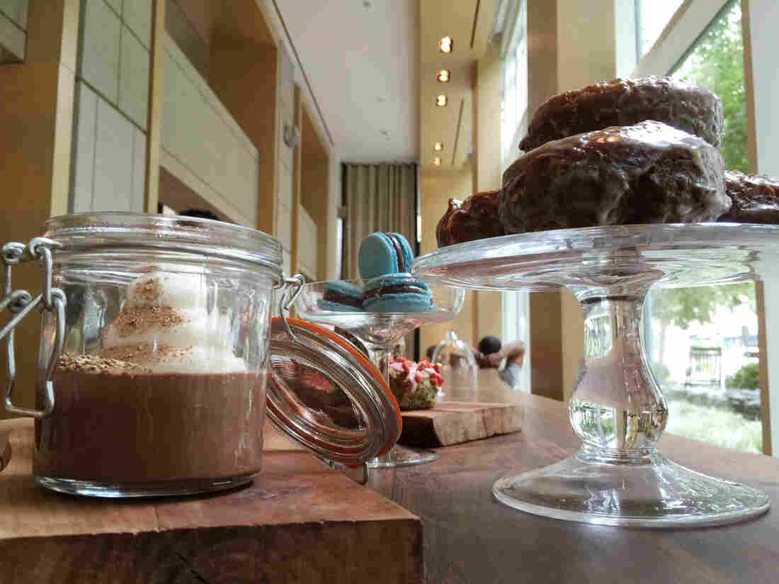 Another view of our tea-flavored treats. The doughnuts are delicious, though decidedly decadent. Another view of our tea-flavored treats. The doughnuts are delicious, though decidedly decadent.
