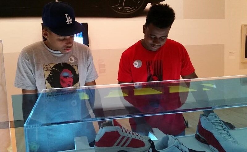 Ritchy Issac (left) and Myles Linton (right) consider themselves part of sneaker culture, the subject of an exhibit now on display at the Brooklyn Museum.