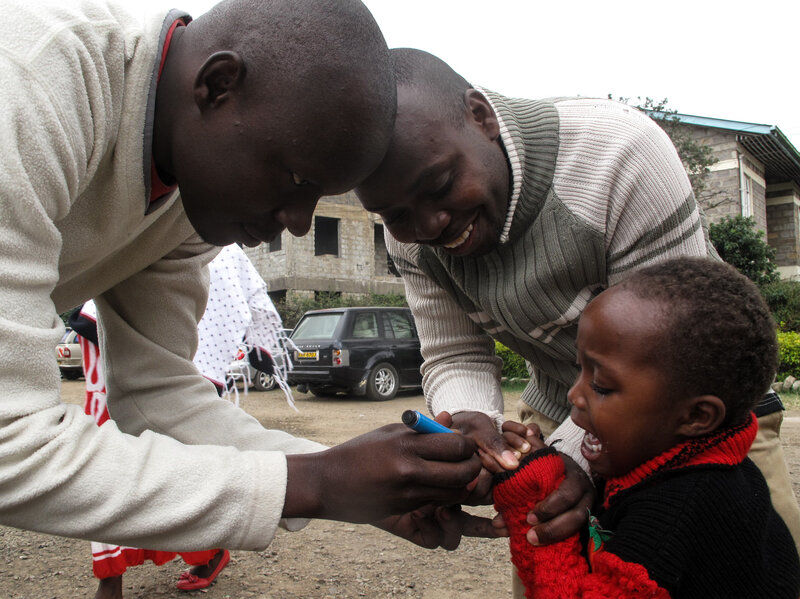 A child is vaccinated in Makadara Health Clinic, Nairobi, Kenya.