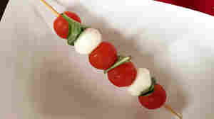 Caprese salad on a stick is one of the healthier options at this year's Iowa State Fair.