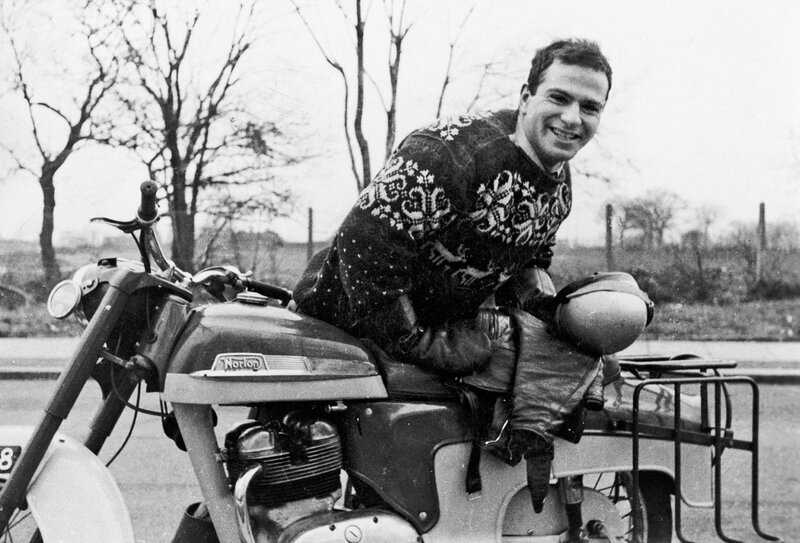 Sacks with his 250cc Norton motorcycle in 1956.  (Charles Cohen/Random House)