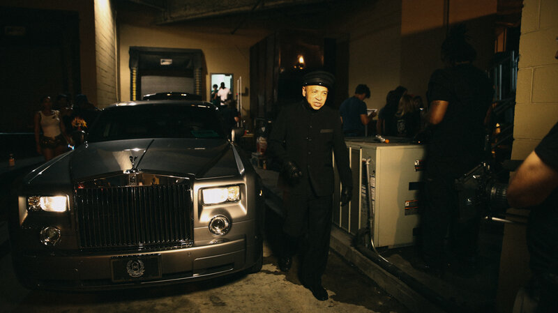 Deep backstage after the show.