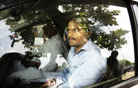 Hardik Patel, 22-year-old firebrand leader of Patidar Andolan Samiti leaves after addressing a press conference in New Delhi, India, Sunday, Aug. 30, 2015. Patel is leading an agitation for members of Gujarat state Patel community demanding government benefits for them under the Other Backward Class (OBC) quota. (Altaf Qadri/AP)