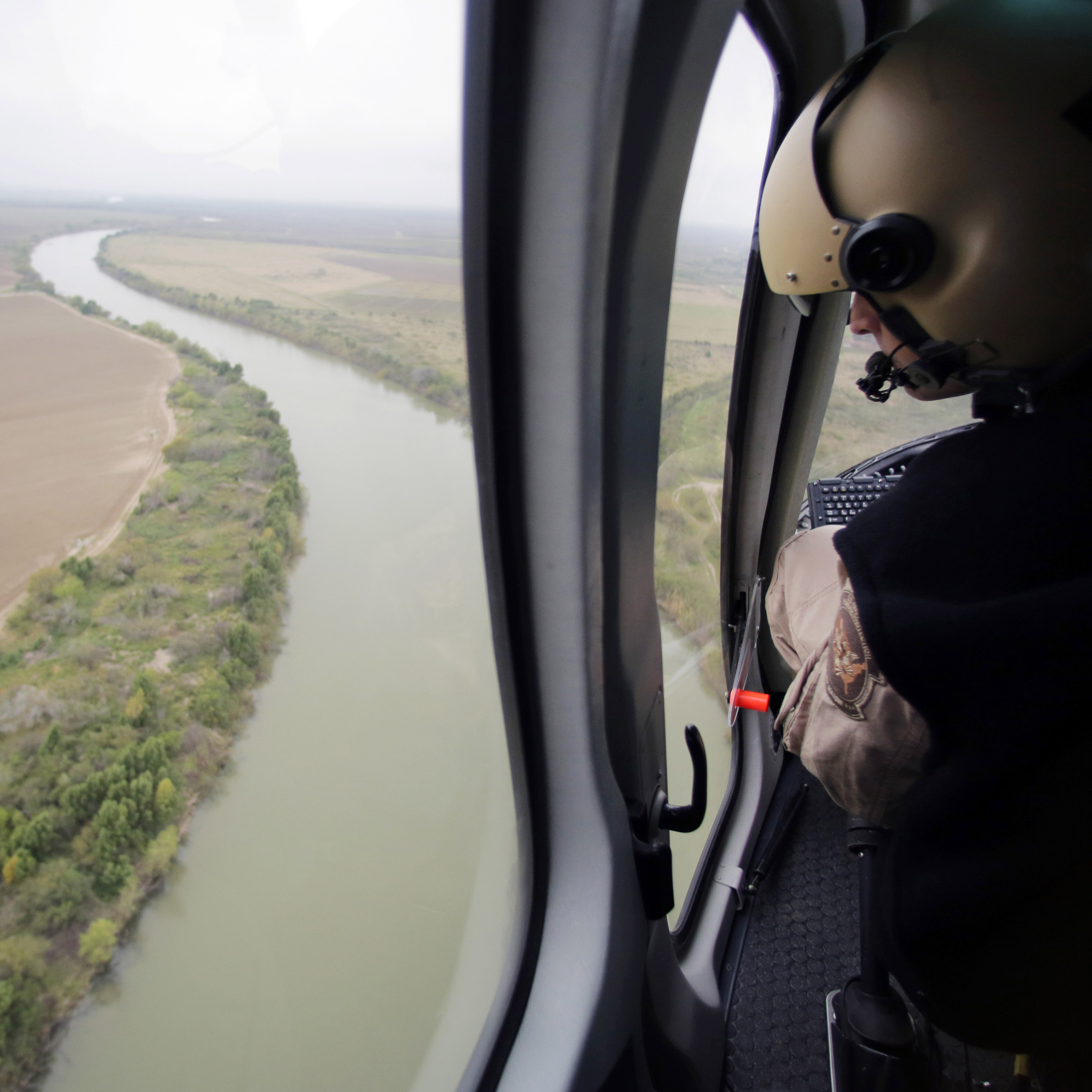 U.S. Customs and Border Protection Air and Marine agents patrol the Rio Grande in Texas on the border with Mexico.
