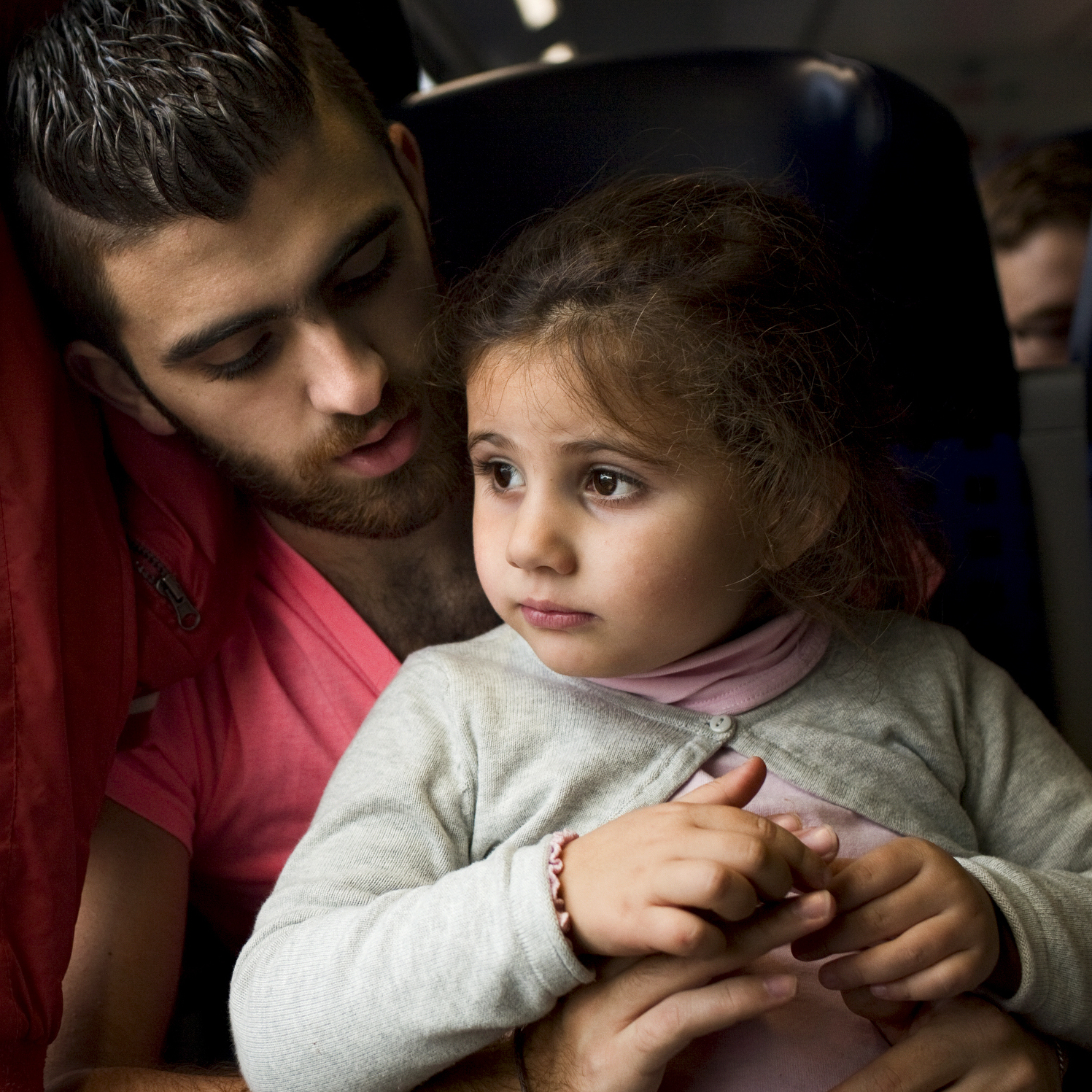 Dalaa al-Aydi, 4, and her family left Syria just before the start of the civil war. Her only memory of Damascus is, "Takh, takh," the sounds she makes mimicking the gunfire.