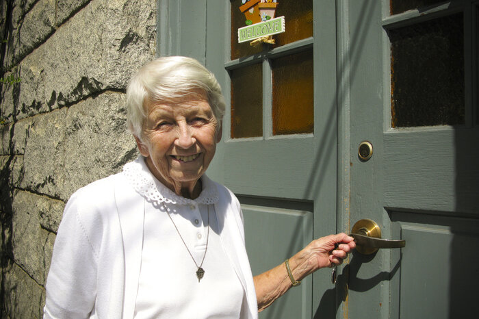 Sister Marie Albert, 84, received her Catholic primary education at St. Helena, when it was an all-white immigrant community. (Marisa Penaloza/NPR) Sister Marie Albert, 84, received her Catholic primary education at St. Helena, when it was an all-white immigrant community.