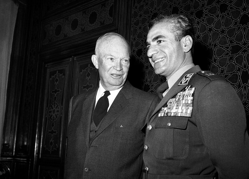 President Eisenhower, left, visited Iran's Shah Reza Pahlevi in Tehran in 1959. The U.S. had begun working with Iran to launch its nuclear program two years earlier and would provide Iran with its first nuclear research reactor in the 1960s, at Tehran University.