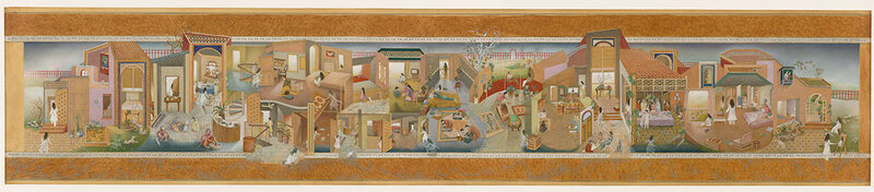The Scroll, Sikander's graduate thesis, depicts the life of a modern Pakistani woman. Click here to enlarge. The Scroll, Sikander's graduate thesis, depicts the life of a modern Pakistani woman. Click here to enlarge.
