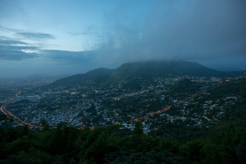 View of San Salvador, the capital of El Salvador, where the murder rate in August 2015 was about 30 deaths a day. (Encarni Pindado/for NPR) View of San Salvador, the capital of El Salvador, where the murder rate in August 2015 was about 30 deaths a day.