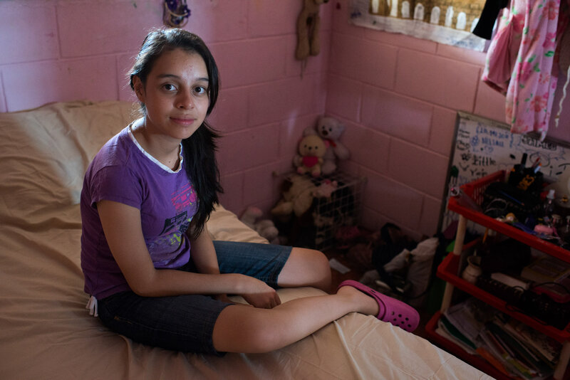 Aby spends most of her time in her room these days. She wants to study law or work for NASA someday. (Encarni Pindado/for NPR)