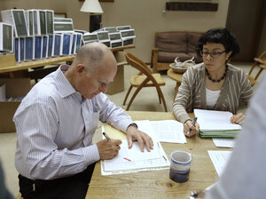 California Gov. Jerry Brown signs one of the hundreds of bills on Friday, among them a new law that is contains the most stringent digital privacy protections in the country. California Gov. Jerry Brown signs one of the hundreds of bills on Friday, among them a new law that is contains the most stringent digital privacy protections in the country.