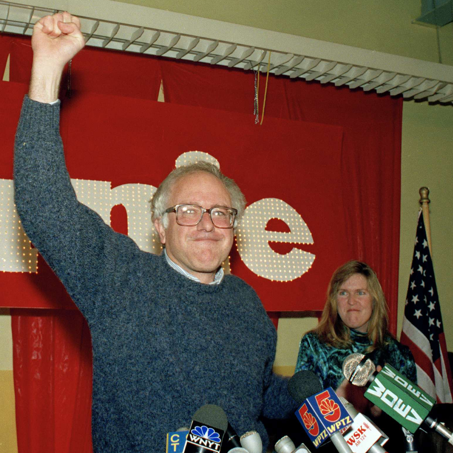 Bernie Sanders in 1990 after winning a seat in Vermont's House.