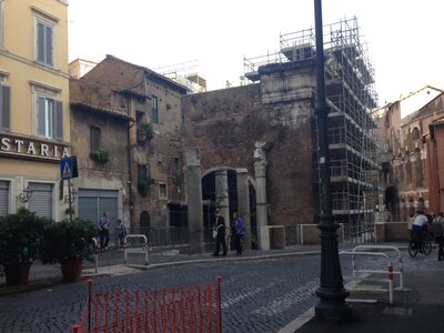 The ancient Roman Portico d'Ottavia. (Sylvia Poggioli/NPR)