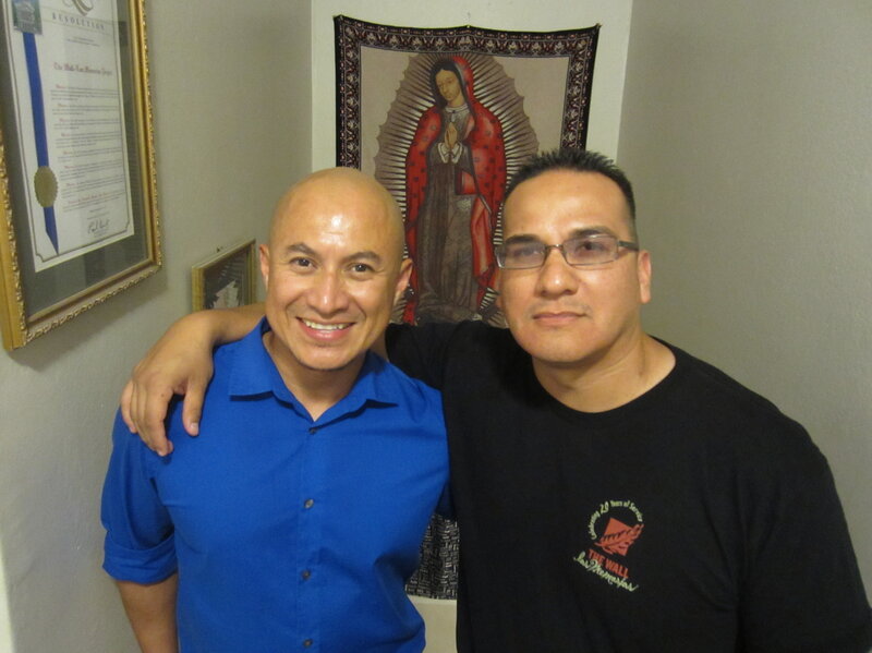 Victor Barillas, left, and his friend Joey Ponce de Leon. Ponce de Leon opposed the HIV prevention pill until learning it had saved Barillas. (Adrian Florido/NPR)