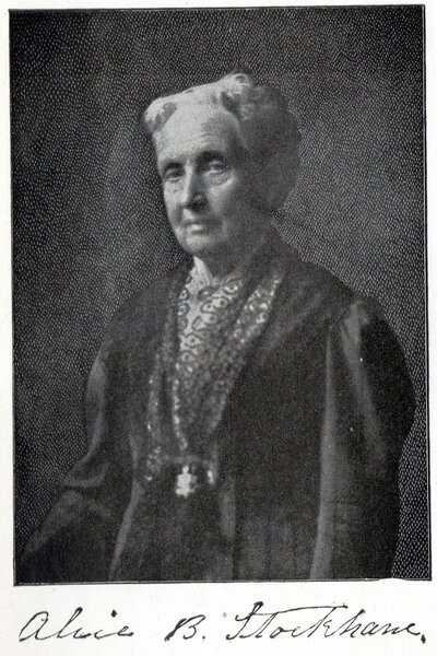 Among those contributing to the first suffragist cookbook, published in 1886, was Alice Bunker Stockham, a Chicago obstetrician and gynecologist who sent in an elaborate recipe for Coraline Cake. Stockham was anti-alcohol and anti-corset but — extraordinarily for her time — pro-masturbation. (Wikimedia Commons)