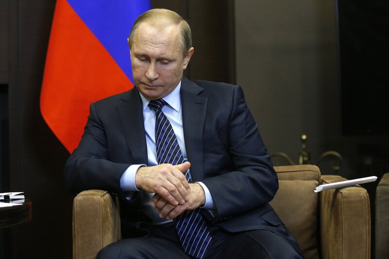 Russian President Vladimir Putin is shown during a meeting with Jordan's King Abdullah II in Sochi, Russia, on Tuesday. Putin said Turkey's downing of a Russian warplane was "a stab in the back." (Maxim Shipenkov/AFP/Getty Images) Russian President Vladimir Putin is shown during a meeting with Jordan's King Abdullah II in Sochi, Russia, on Tuesday. Putin said Turkey's downing of a Russian warplane was "a stab in the back."