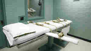 A gurney in Huntsville, Texas, where death row inmates are strapped down to receive a lethal dose of drugs.