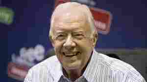Former President Jimmy Carter is seen in Philadelphia.