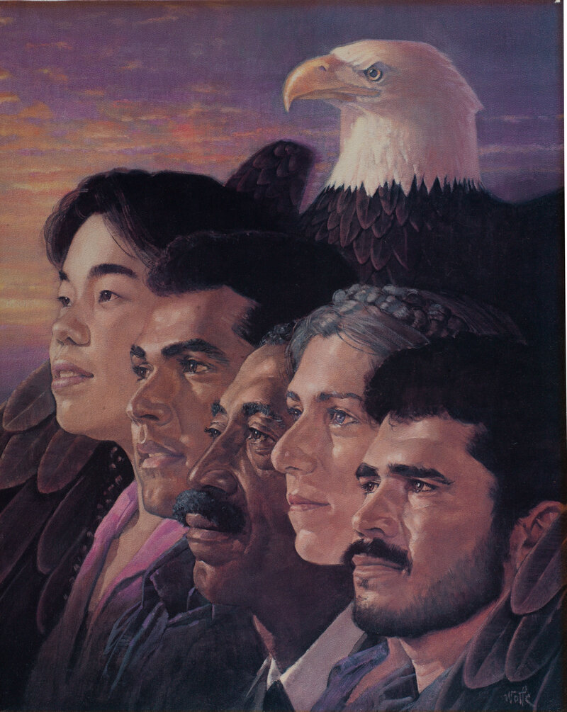 La Agencia de Orcí created this image as part of its campaign to encourage immigrants in the U.S. illegally to sign up for Ronald Reagan's amnesty program. La Agencia de Orcí created this image as part of its campaign to encourage immigrants in the U.S. illegally to sign up for Ronald Reagan's amnesty program.