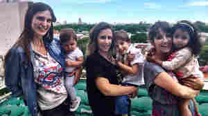 Maria Mercedes Vittar (from left), Paola Fiorita and Ana Zappella are all unmarried mothers in Buenos Aries who often spend time together. In Argentina and most other Latin American countries, well over half of all babies are now born to unwed mothers.
