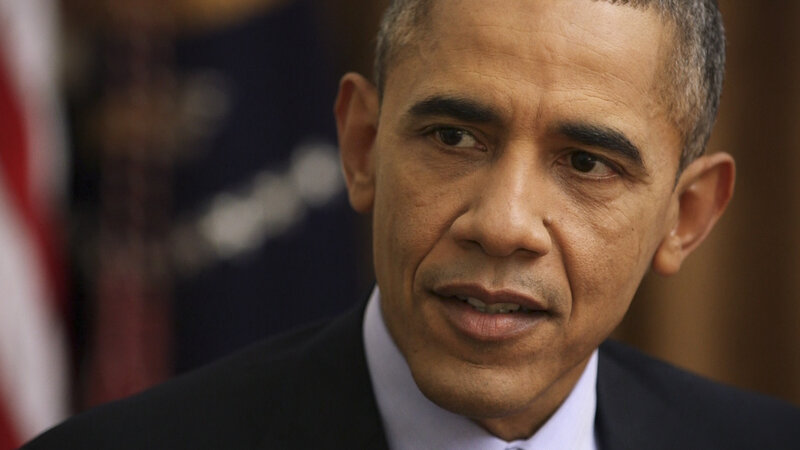 NPR's Steve Inskeep interviews President Obama at the White House. (Colin Marshall/NPR)