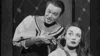 Alfred Drake and Patricia Morison perform in the 1958 TV adaptation of Kiss Me, Kate. The music by Cole Porter employed accidental notes to help illustrate the lyrics.