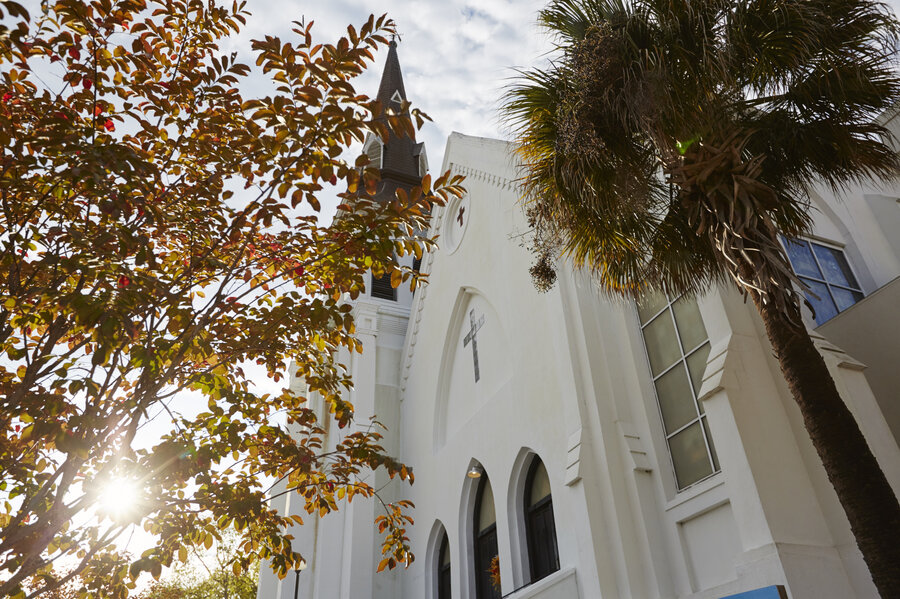 Liz Alston lives about a mile from the Emanuel African Methodist Episcopal Church in Charleston, which she's been attending for 47 years. Nine people were killed in a shooting there earlier this year. (Dustin Franz for NPR)