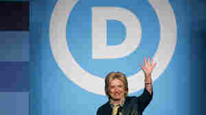 Hillary Clinton appears at a Democratic National Committee event in October. Her joint fundraising committee with the DNC can ask a single donor for 135 times as much money as her campaign alone.