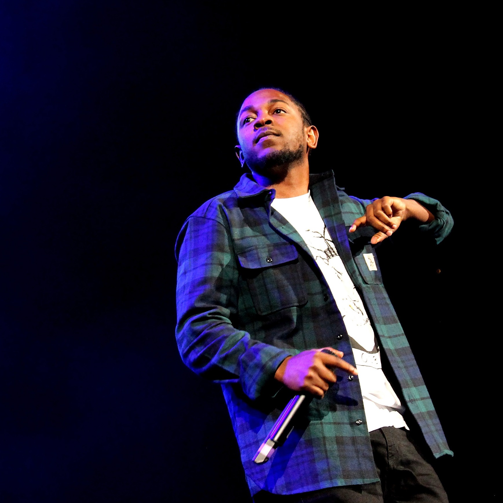 Kendrick Lamar onstage at Brooklyn's Barclays Center in October.