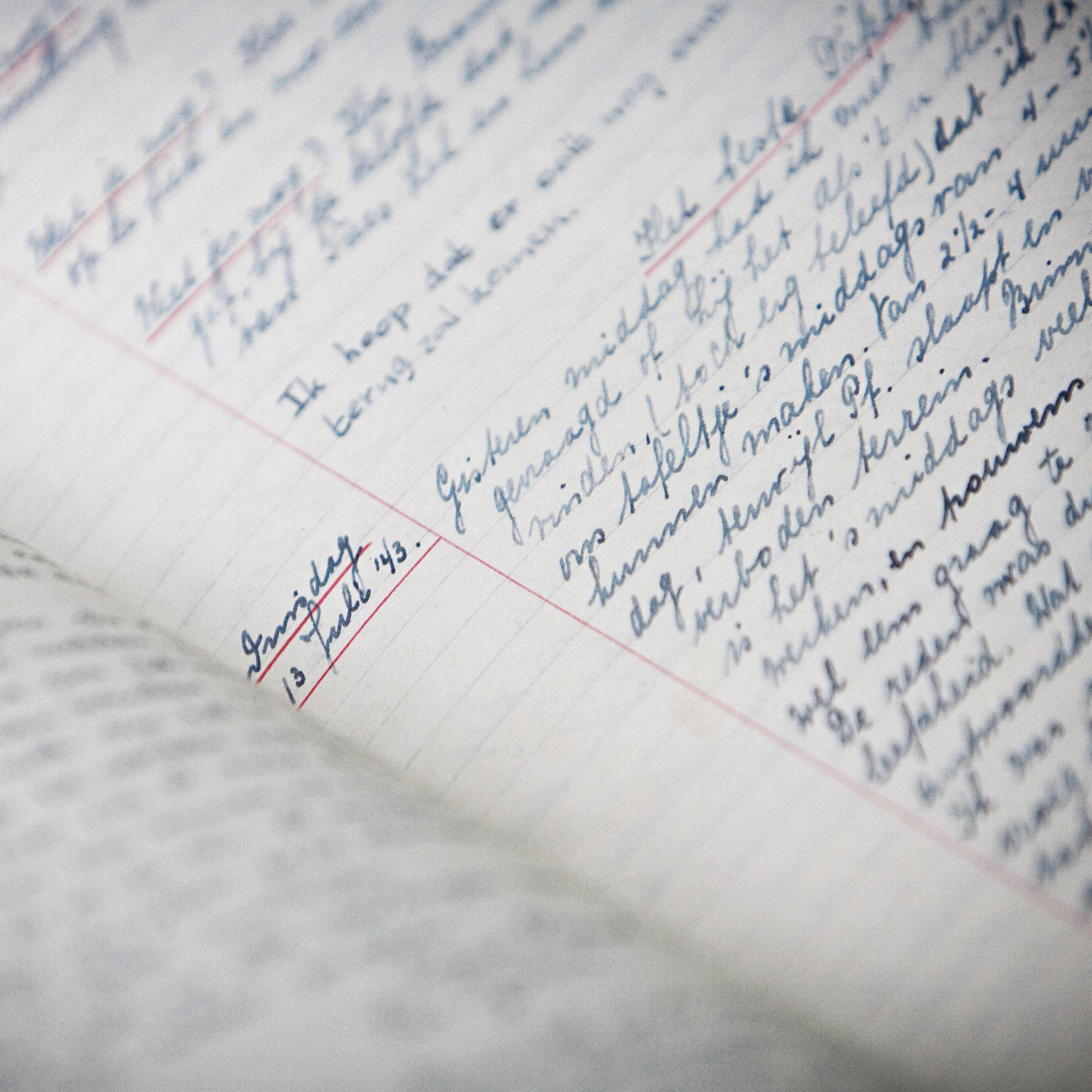 Anne Frank's facsimile diaries, on display during a 2009 press conference at the Anne Frank museum in Amsterdam.