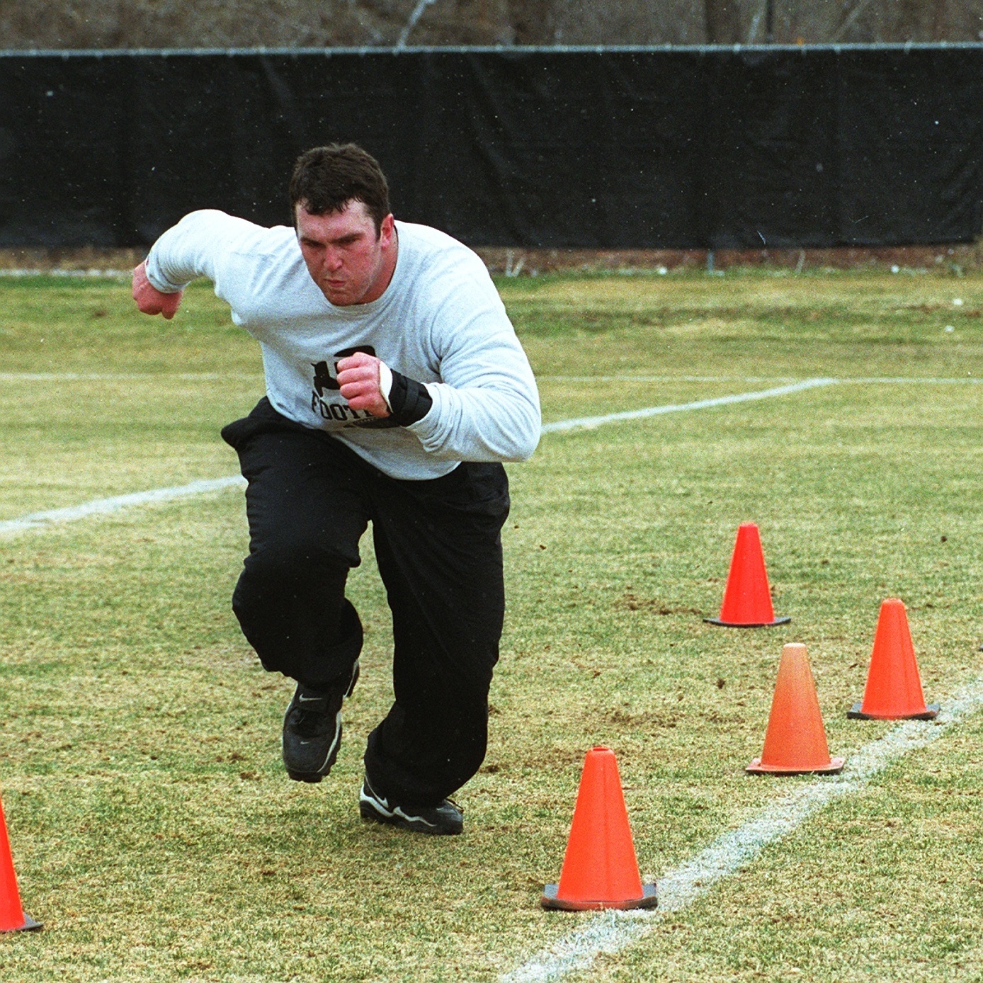 Ryan Johanningmeier, a Colorado football player, works out at Pro Scout day in 2000. He was profiled by the Denver Post recently, and that story is highlighted in this week's #NPRreads.