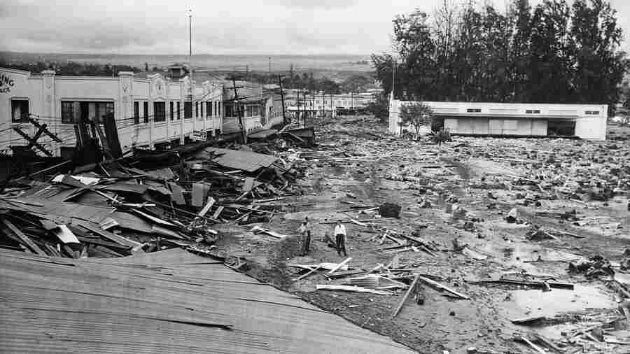 Part of Hilo, Hawaii's main street was flattened by a tsunami in April 1946. That big wave was triggered by a quake near the Aleutian Islands, where the edges of two tectonic plates continue to collide.