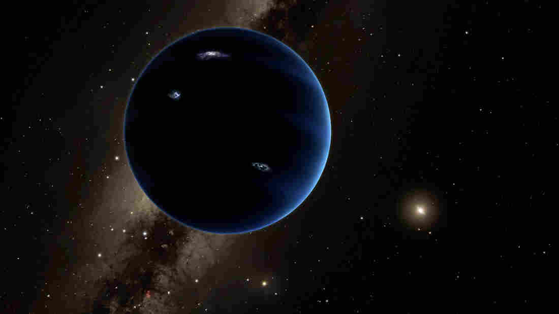 The imagined view from Planet Nine back toward the sun. Astronomers think the huge, distant planet is likely gaseous, similar to Uranus and Neptune. The imagined view from Planet Nine back toward the sun. Astronomers think the huge, distant planet is likely gaseous, similar to Uranus and Neptune.
