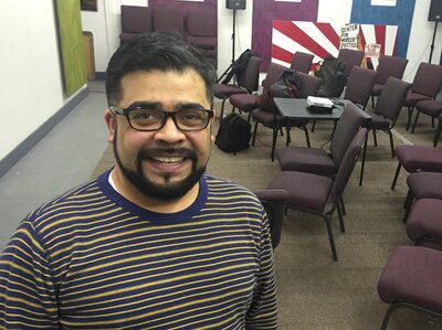 Manuel Galvez moved to Iowa 11 years ago, but he has never caucused. This year, he plans to participate for the first time. (Asma Khalid/NPR) Manuel Galvez moved to Iowa 11 years ago, but he has never caucused. This year, he plans to participate for the first time.
