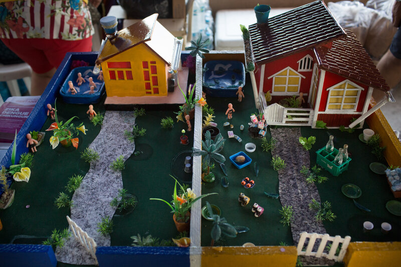 Which house does a better job keeping mosquitoes away? In this model set up by health workers to help prevent the spread of Zika, the one on the left appears to have less standing water, which is a magnet for mosquitoes. (Rafael Fabres for NPR) Which house does a better job keeping mosquitoes away? In this model set up by health workers to help prevent the spread of Zika, the one on the left appears to have less standing water, which is a magnet for mosquitoes.