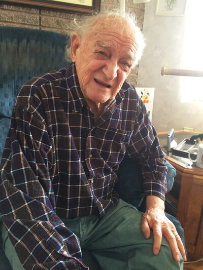 Bob Ebeling, now 89, at his home in Brigham City, Utah. (Howard Berkes/NPR)