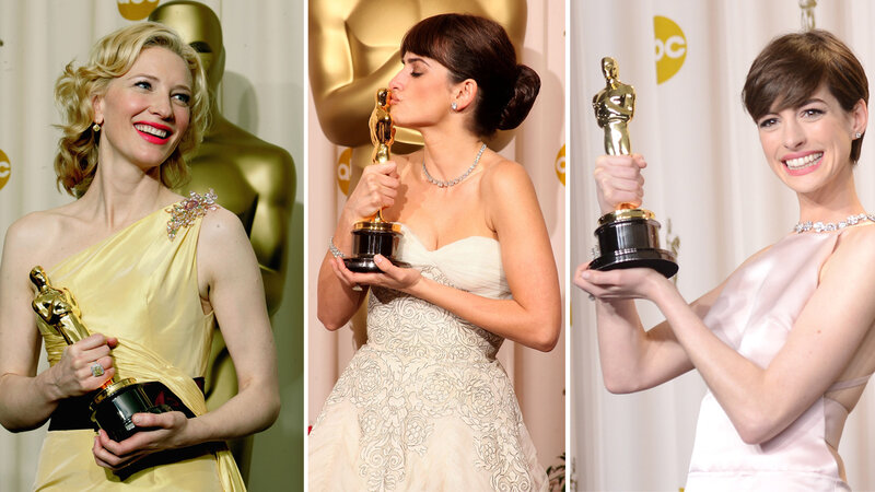 Curse? What curse? Above, best supporting actress winners Cate Blanchett in 2005, Penélope Cruz in 2009 and Anne Hathaway in 2013. (Frank Micelotta/Getty Images; Jason Merritt/Getty Images; Jason Merritt/Getty Images)