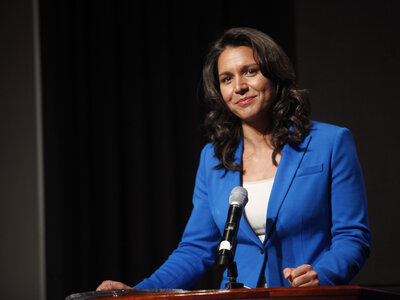 Rep. Tulsi Gabbard attends the 33rd Annual Women's Campaign Fund Parties of Your Choice Gala on April 22, 2013, in New York City. Rep. Tulsi Gabbard attends the 33rd Annual Women's Campaign Fund Parties of Your Choice Gala on April 22, 2013, in New York City.