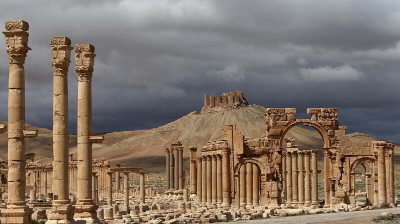 A photo from 2014 shows ancient ruins of Palmyra that date back 1,800 years. Much of it has now been destroyed by ISIS. (Joseph Eid/AFP/Getty Images)