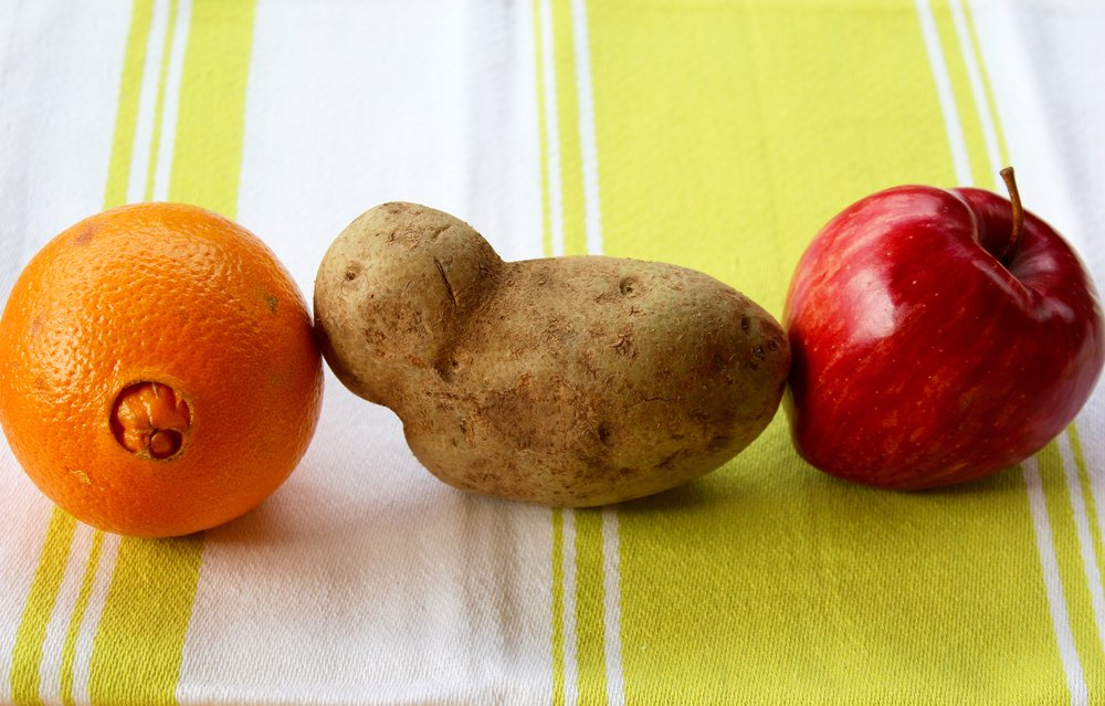 Less-than-perfect fruit and vegetables sold at a discount under the new Produce with Personality program being piloted at five Giant Eagle stores in Pittsburgh, Pa.