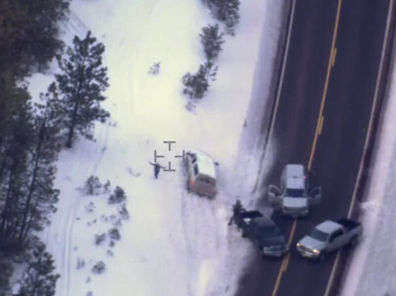 This photo taken from an FBI video shows Robert "LaVoy" Finicum during a confrontation with police on Jan. 26. On Tuesday, authorities said police were justified in killing Finicum. This photo taken from an FBI video shows Robert "LaVoy" Finicum during a confrontation with police on Jan. 26. On Tuesday, authorities said police were justified in killing Finicum.