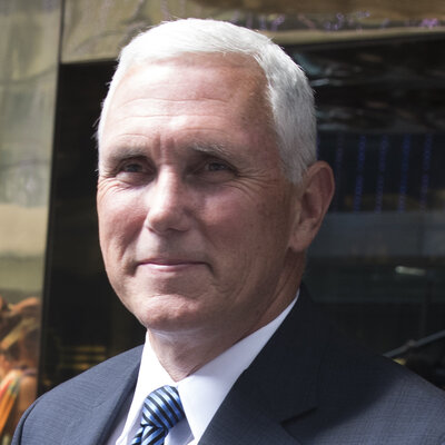 Pence and his wife, Karen, leave a meeting with Trump in New York on Friday.