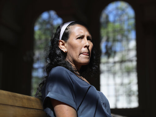 

Jeanette Vizguerra, 45, took sanctuary at the First Baptist Church on May 5, 2017, in Denver.
(John Moore/Getty Images)