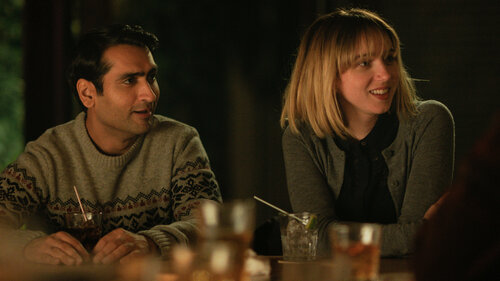 Kumail Nanjiani stars as himself in 'The Big Sick.' The role of Emily is played by Zoe Kazan. Nanjiani also appears on HBO's Silicon Valley.
(Amazon Studios)